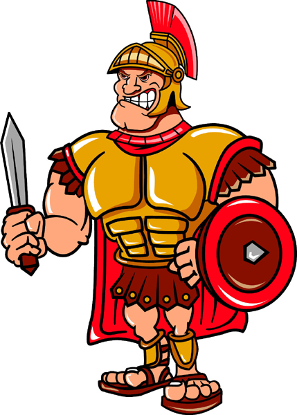 Trojan mascot team sports decal. Let your team pride shine!